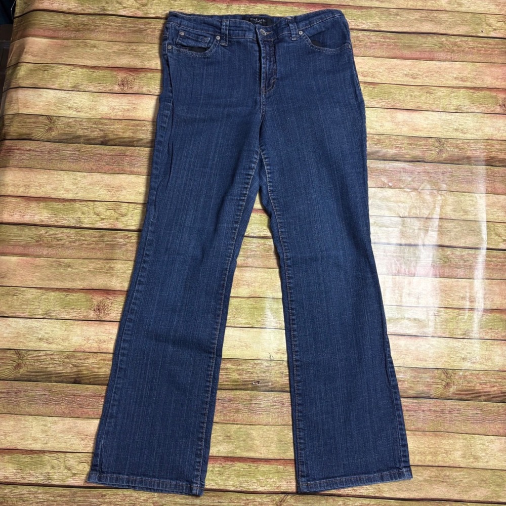 Nine West Jeans West End Bootcut Dark Wash Denim Blue Mid Rise Size 12/30 Ave